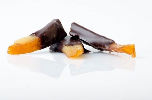 Scorzette all'arancia ricoperte al cioccolato
